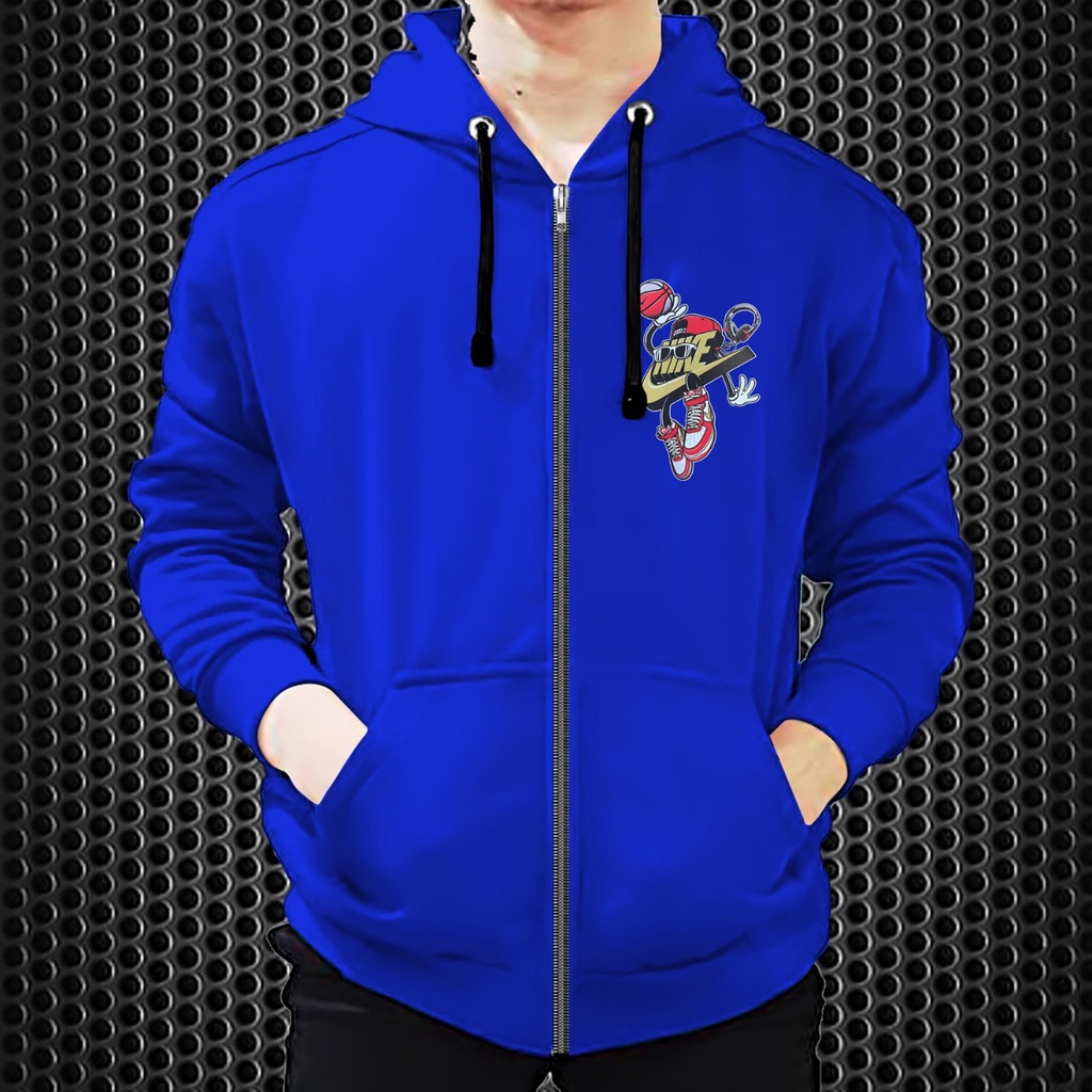 Jaket Resleting Jordan NK / Jaket Dewasa / Jaket Distro / Jaket Diskon Bahan Fleece