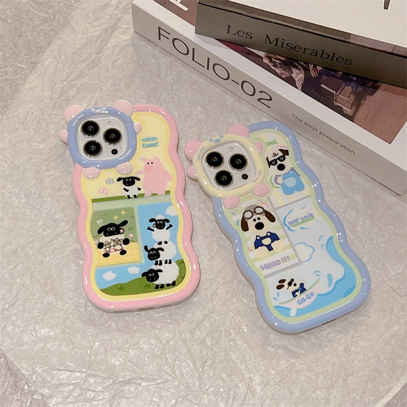 Soft Case Pelindung Tahan Banting Desain Domba Untuk iPhone 14 13 12 11 Pro Max X Xr Xs Max 7 8 6 6s Plus