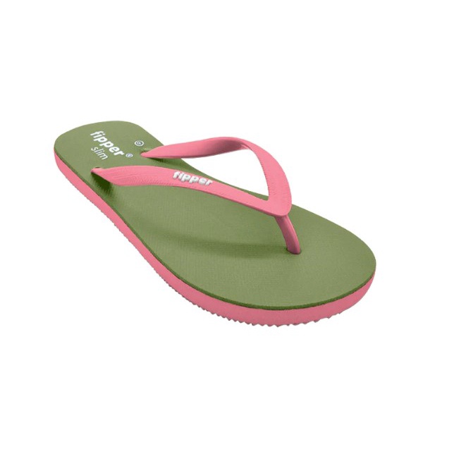 Sandal Fipper Slim Green Sage Pink Peony Original