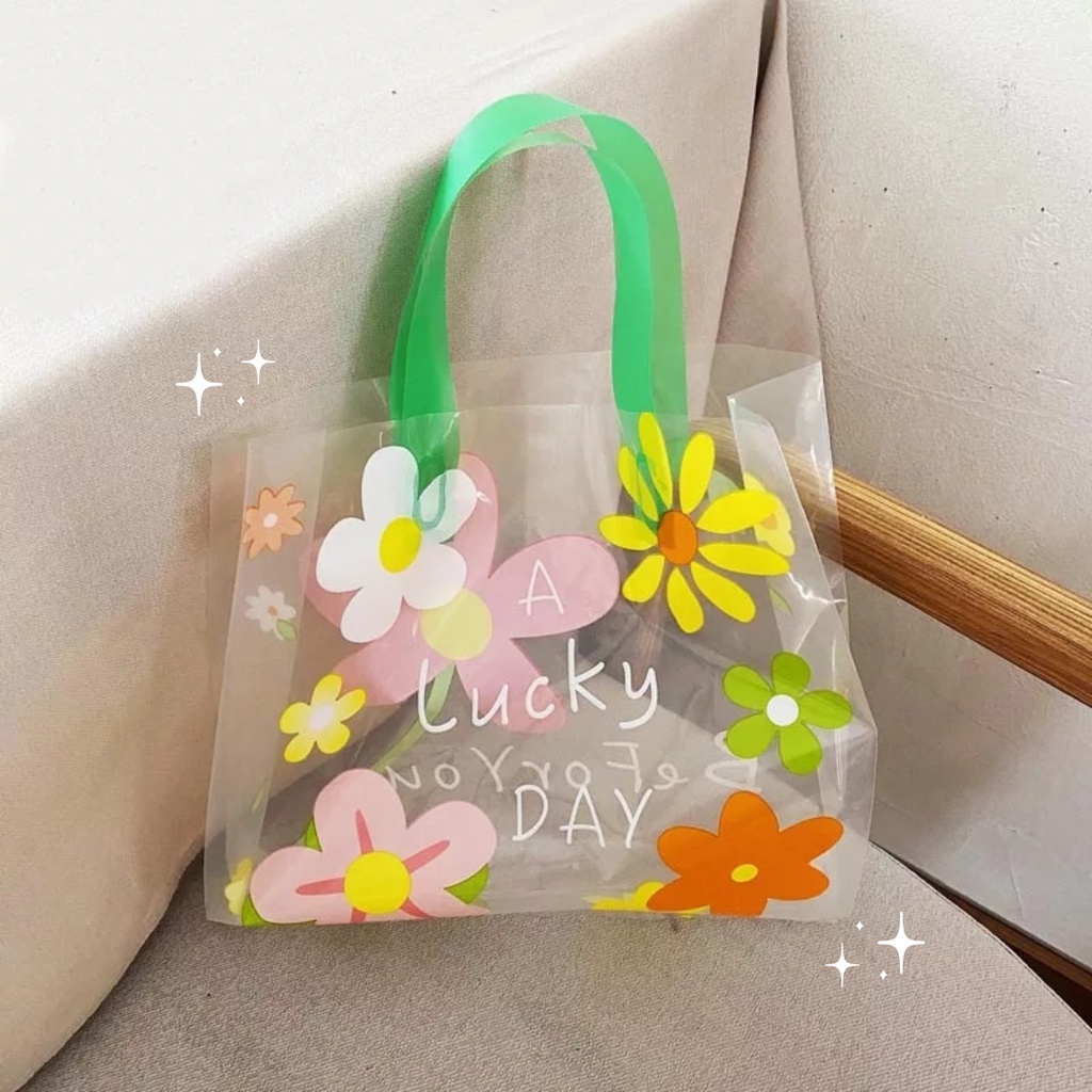 

Plastic Bag Cartoon Flower / Tas Goodie Bag Hadiah Kado Ulang Tahun Lucu