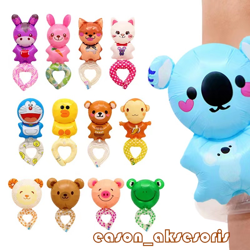 GROSIR Balon pergelangan tangan balon foil kartun balon foil karakter balon huruf  balon latex