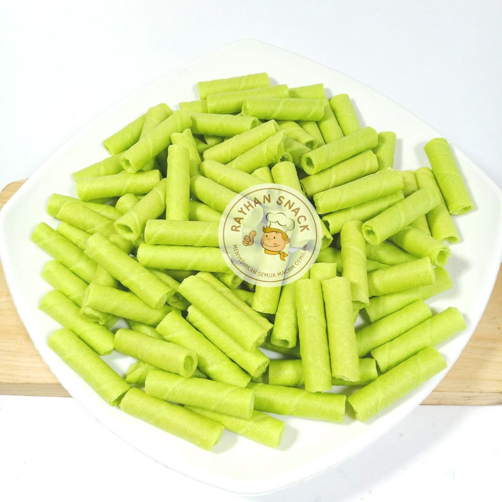 

Wafer Roll Astor Mini Varian Pandan 250gr Stick Wafer Roll Kiloan