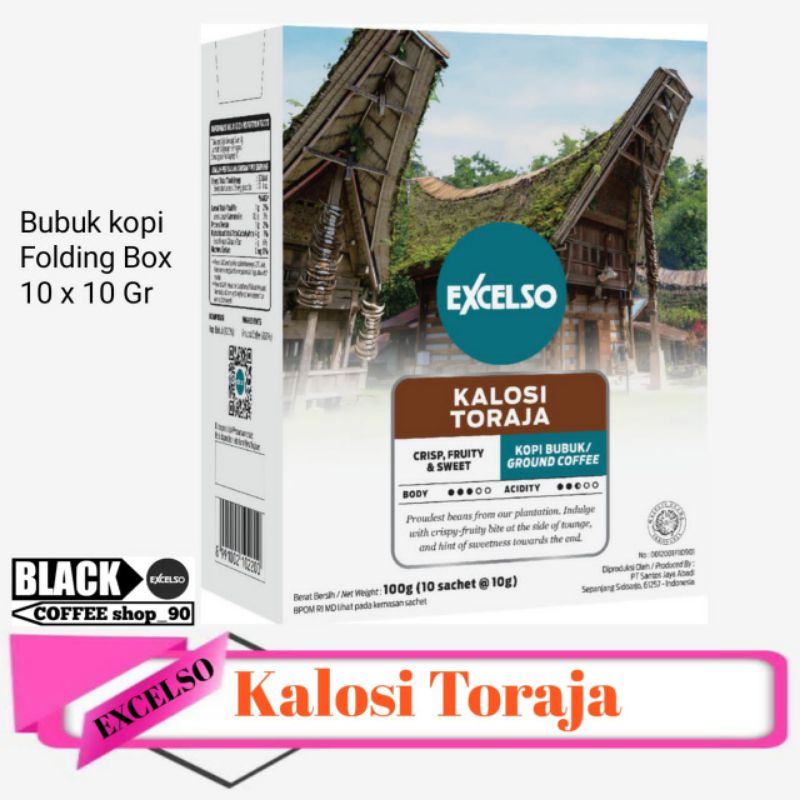 

Excelso KALOSI TORAJA Kopi Single Serving (folding Box 10 sch x 10 gr)