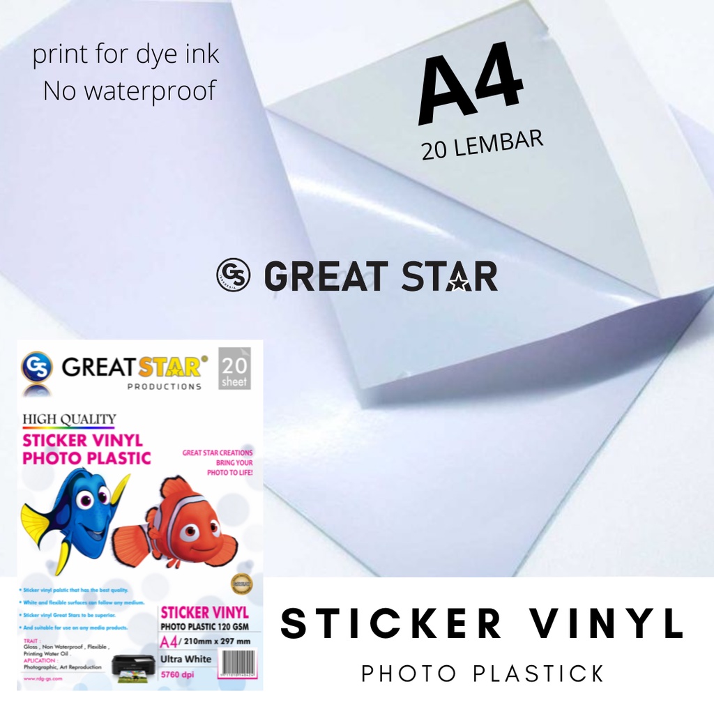 

HJK Sticker Vinyl A4/20 Lembar (Polos)