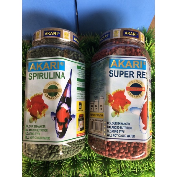 AKARI SUPER RED SPIRULINA PELET APUNG PAKAN IKAN KOI KOKI MAKANAN IKAN FISH FOOD TOPLES