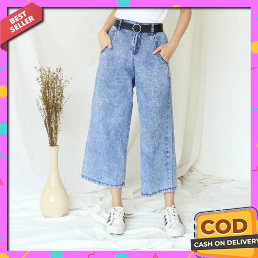 Celana Jeans Wanita Jumbo Murah Pinggang Karet Legging Panjang Cewek Big Size Hitam Jins Terbaru Fwr