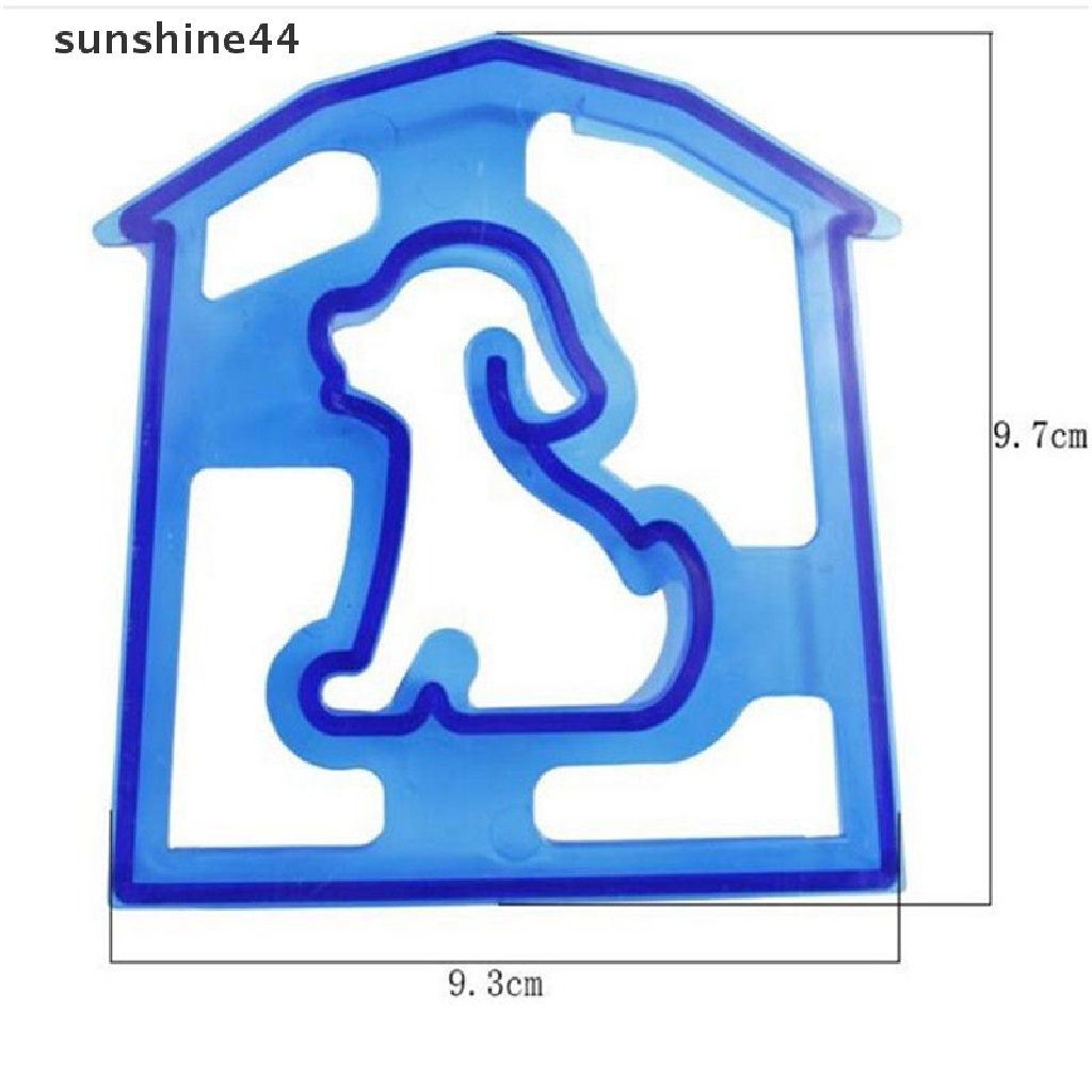 Sunshine Cetakan Pemotong Roti Sandwich / Kue Bentuk Kupu-Kupu / Bunga / Anjing