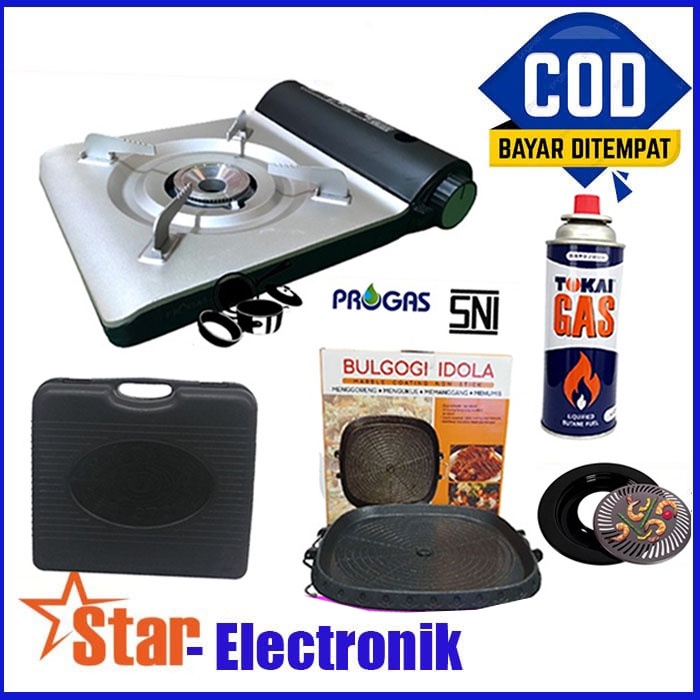 Paket Barbeque/BBQ Set Kompor Portable New Progas