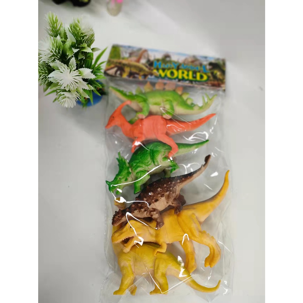 Mainan Anak Dinosaurus Set 6pcs/Animal World Dinosaurus