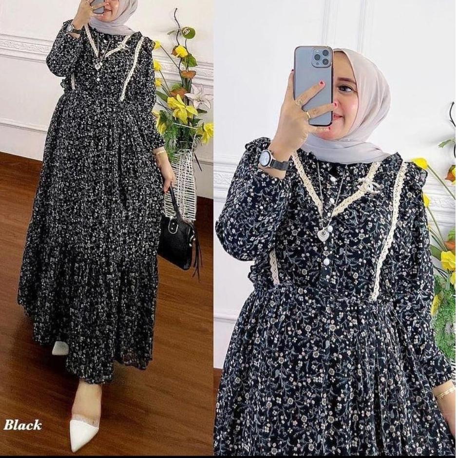 Tren Terbaru VINTAGE DRESS - DRESS MUSLIM - PAKAIAN WANITA - DRESS WANITA