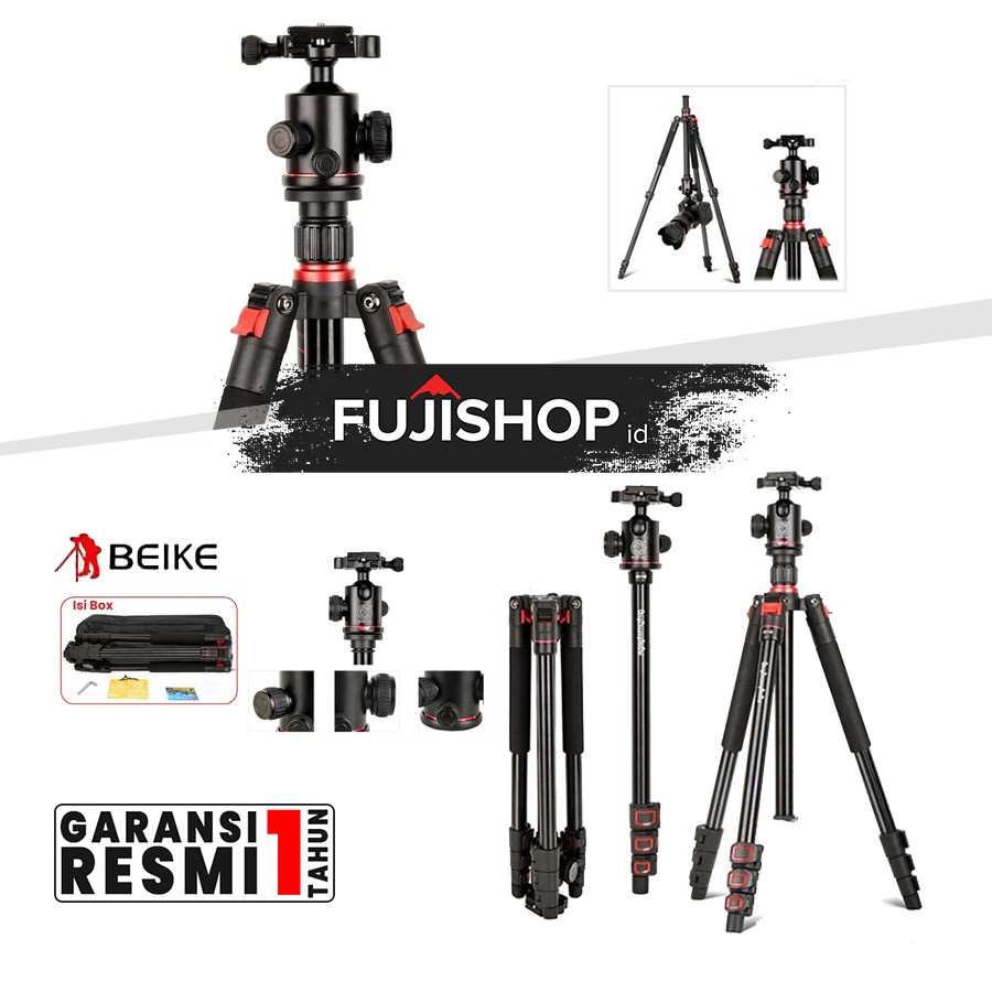 Beike Q530 Tripod Ballhead Monopod Kamera Garansi Resmi