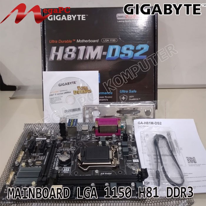 Mobo Motherboard Mainboard Intel LGA 1150 H81 DDR3 Gigabyte Garansi 1 Tahun