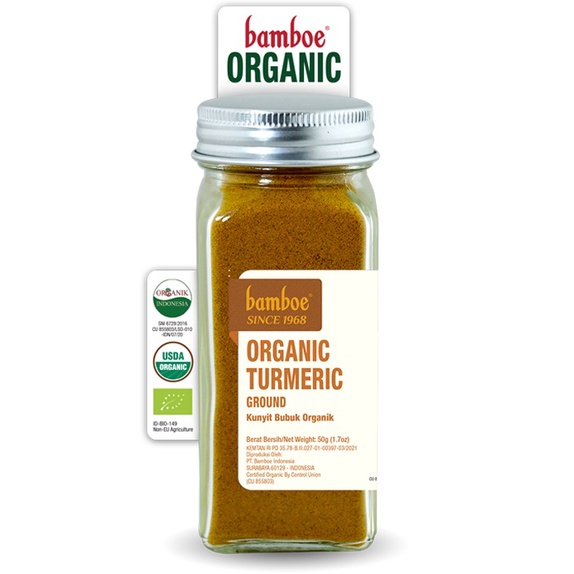 

Bamboe Organic Ground Turmeric 50 gr (Kunyit Bubuk Organik)