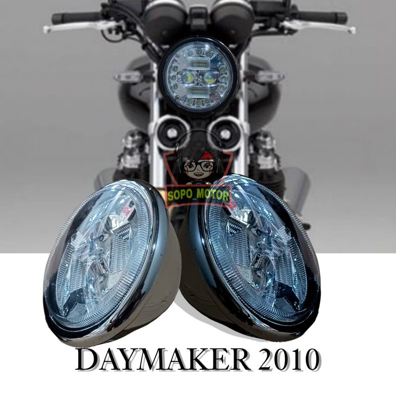 Lampu depan daymaker sepeda motor led 2010/Lampu depan variasi daymaker