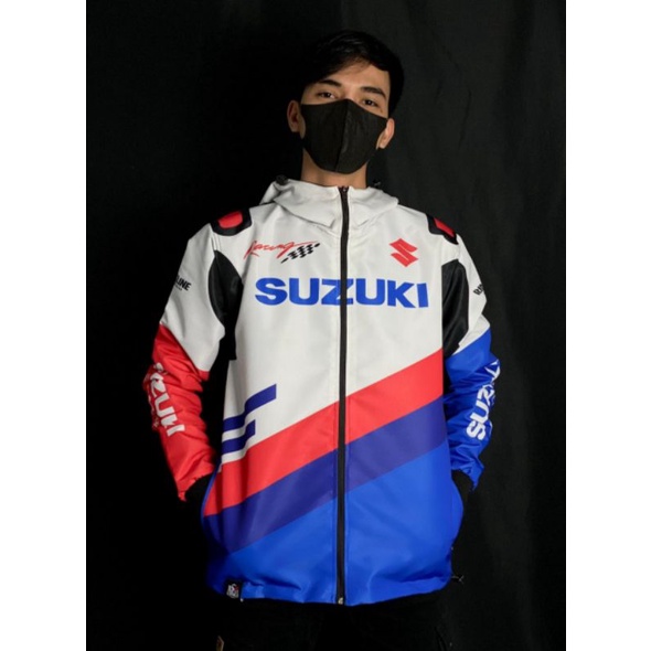 ✅ [WATERPROOF] JAKET SUZUKI RACING WHITE MOTOGP