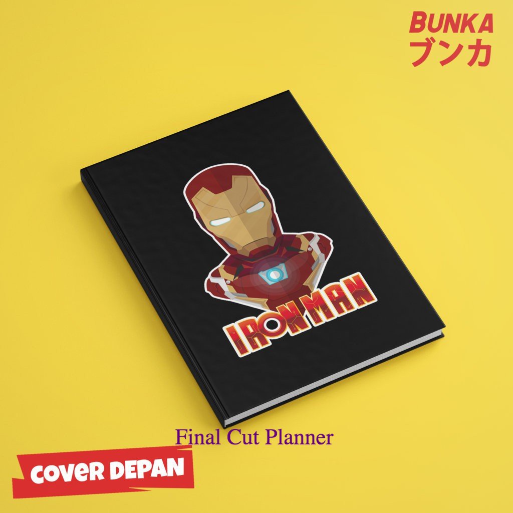 

Notebook Marvel Character Design Iron Man Hardcover A5 Buku Tulis Catatan Note Agenda Planner Jurnal .
