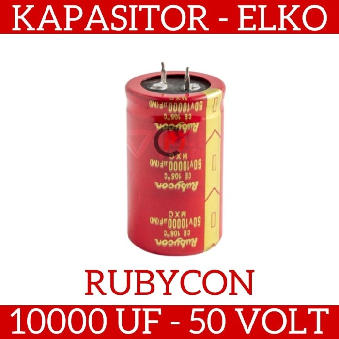RUBYCON Red Elko Kapasitor Elco Capacitor 10000uF 10000 uF 50V 50 Volt