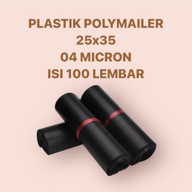 25x35 100 LEMBAR | PLASTIK POLYMAILER SEAL HDPE PLASTIK PACKING ONLINE