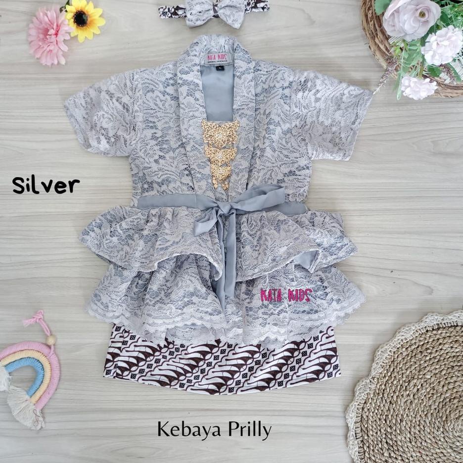 Real pict Kebaya Brokat PRILY rok putih Original by Kata Kids "MJW.18Oc22c"