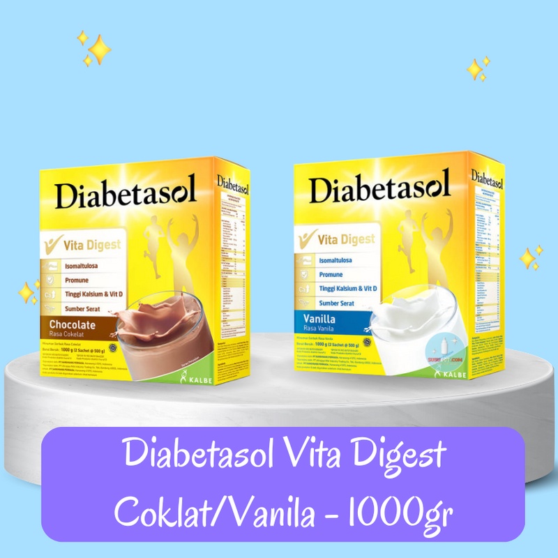 

Diabetasol 1000gr Vanila/Cokelat - Susu Dewasa