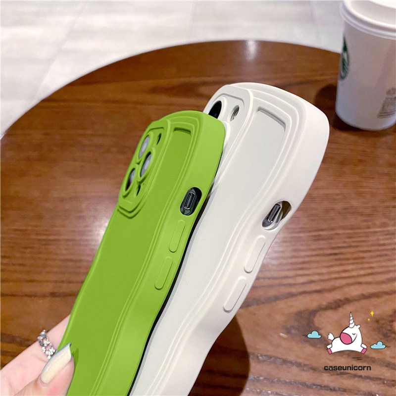 Casing Redmi 12C 9 9T 10C 9C 9A 10 10A 9C NFC Note10 9 8 11 Note 10s 9s 9pro 11pro+11s 10Pro POCO M3 X3 Pro NFC Mewah Simple Solid Candy Color Wave Edge Shockproof Soft Cover