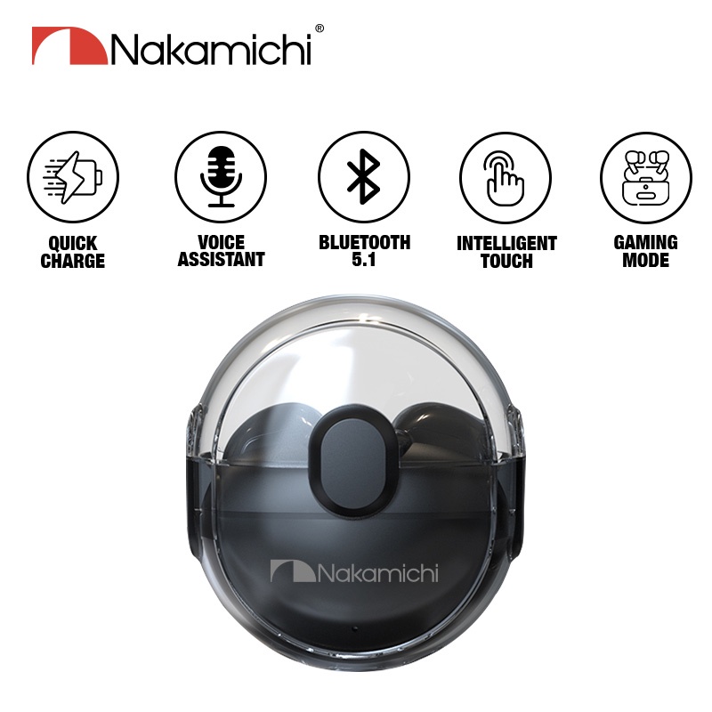 Nakamichi TWS1XS True Wireless Earbuds Bluetooth Earphone TWS HD HIFI