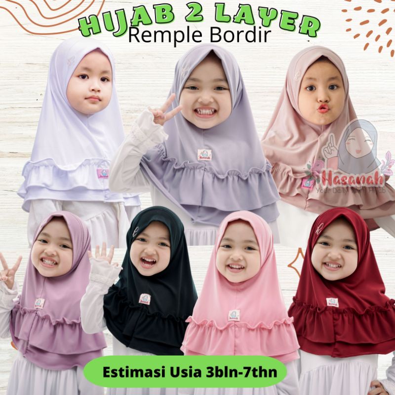 [COD] JILBAB REMPLE ANAK 6 bulan - 7 Tahun Jilbab anak perempuan