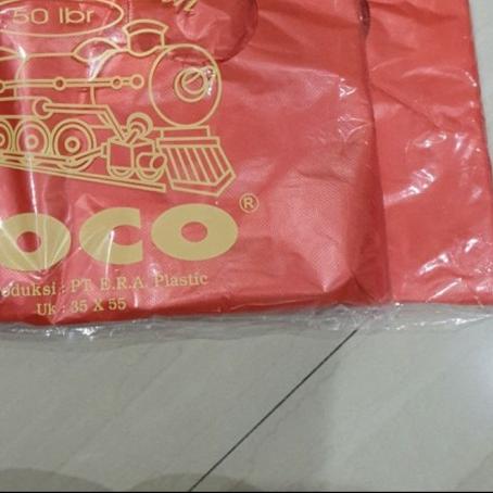 

kantong plastik kresek merah loco uk. 35