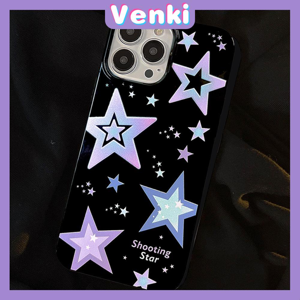 iPhone Case For 14 Series TPU Soft Case Sweet Cute Glossy Black Case Purple Shooting Star Candy Case Camera Protection Shockproof For iPhone 14 13 12 11 Plus Pro Max 7 Plus X XR