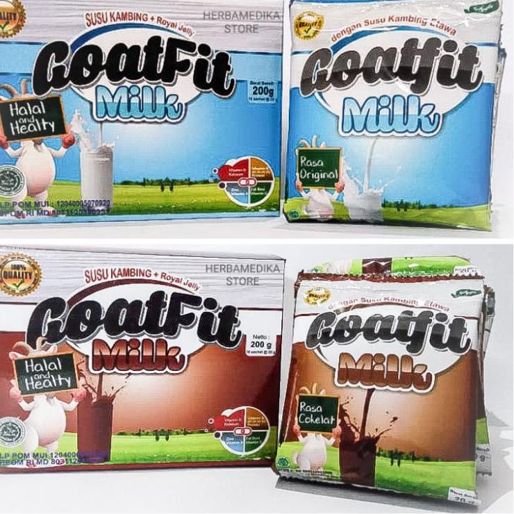 

Serba diskon--Susu Kambing + Royal Jelly Goatfit (isi 10 sachet)