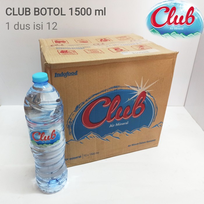 

CLUB AIR MINERAL BOTOL BESAR 1500 ML HARGA UNTUK 1 KARTON ISI 12