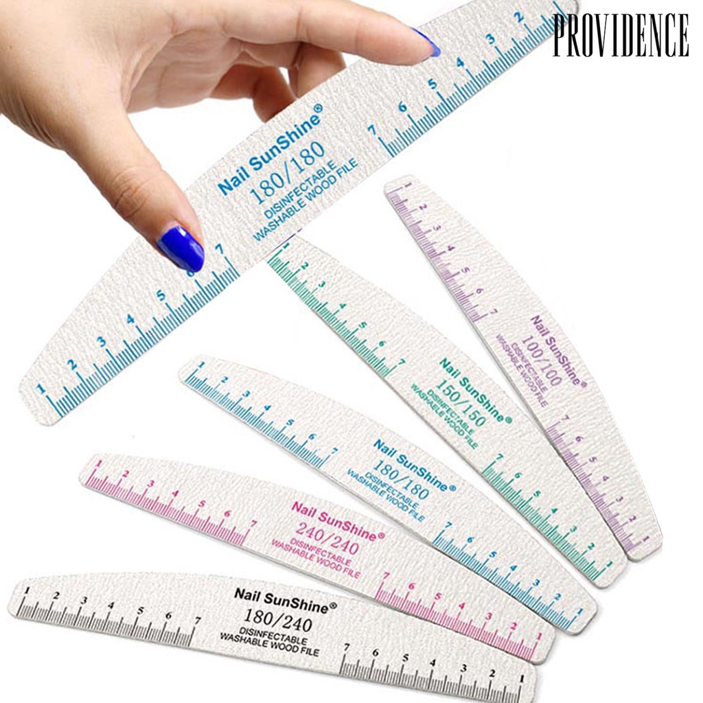 Providence 5Pcs / Set Alat Kikir Kuku Multifungsi Bahan Kayu Untuk Manicure / Nail Art