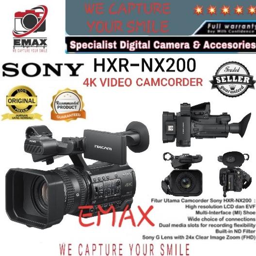 [ Promo ] Sony Hxr Nx200 4K Video Camcorder Handycam Sony Nx200 Hxr-Nx200 Ori - Drone Kamera Dan Aks