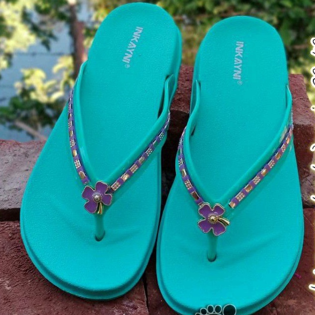 Inkayni 5016 - Sendal Jepit Karet Wanita Motif Bunga Size 36 - 40