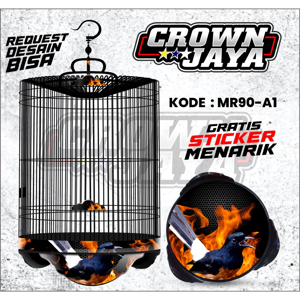 Decal Sangkar Burung Murai NO 1 2 3 - Stiker Tebok Murai Radja Single Fighter - Decal Sangkar Murai 