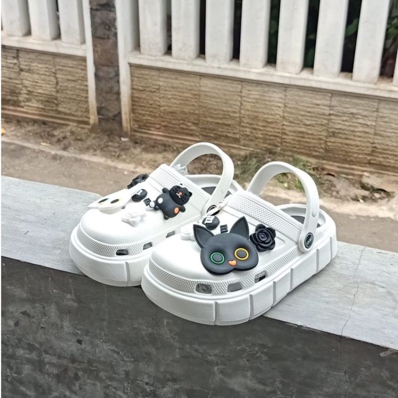 SANDAL BAIM CLOG ANAK KAWS LUCU BALON SANDAL FUJI VERSI ANAK PREMIUM IMPORT KUCING CAT