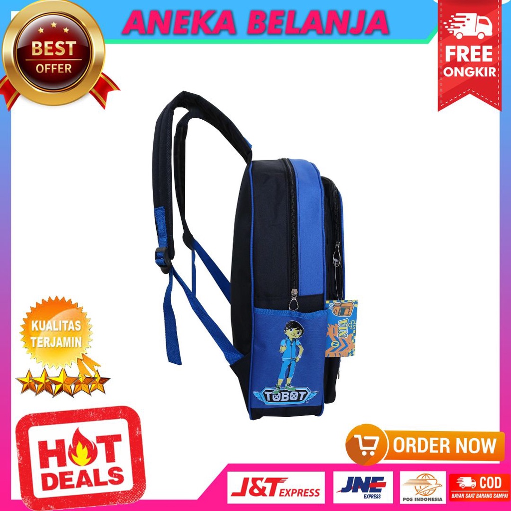 Ransel Punggung Anak SD TK Paud Keren Awet Bagus Tas Tobot Biru Murah Kuat