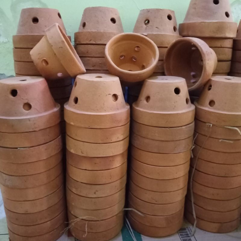 Pot Anggrek Tanah Liat  Diameter  10/15/18/20 cm Pot gerabah PotTerakota