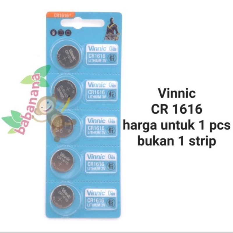 Baterai Vinnic CR 1616 battery kancing button remote jam