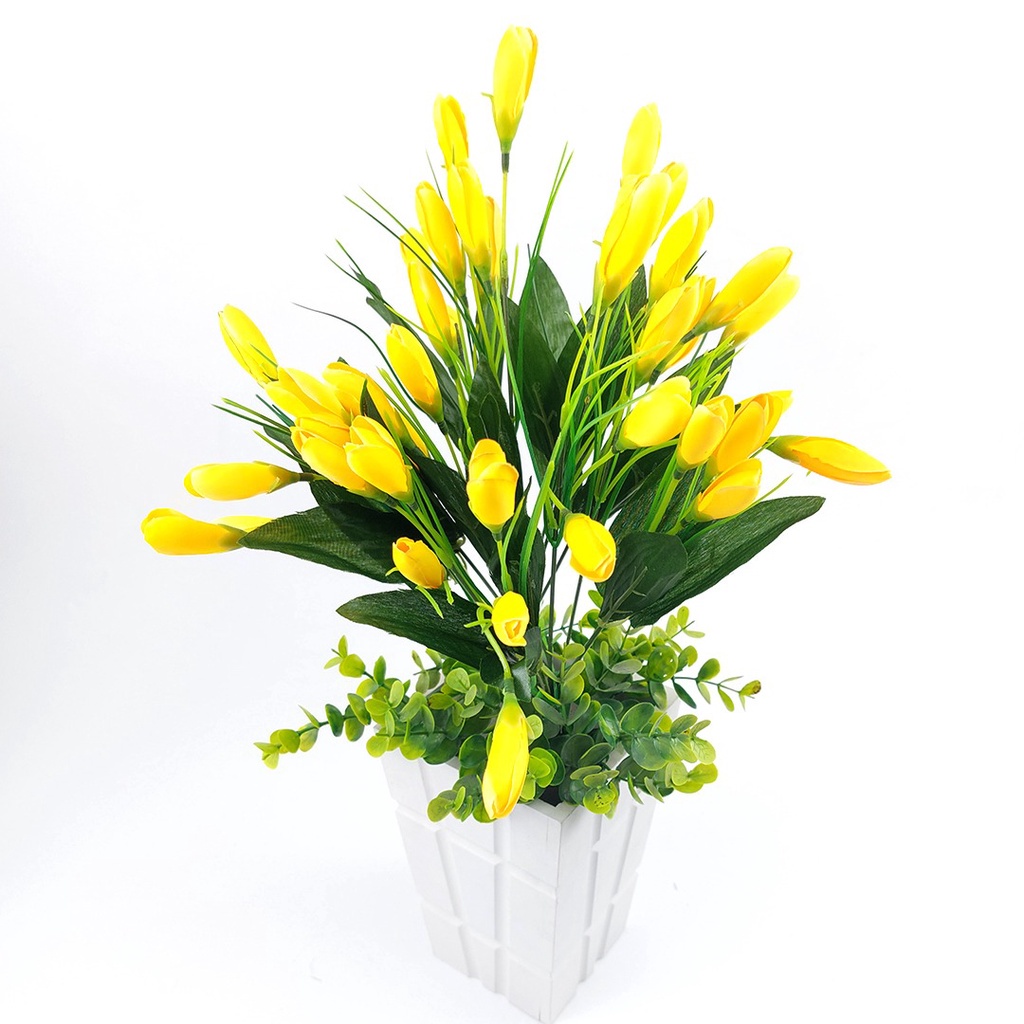 Horeca Mall - Bunga Tulip Kecil Bunga Hias Dekorasi Sudut Rumah Bunga Plastik Artificial Bunga Meja