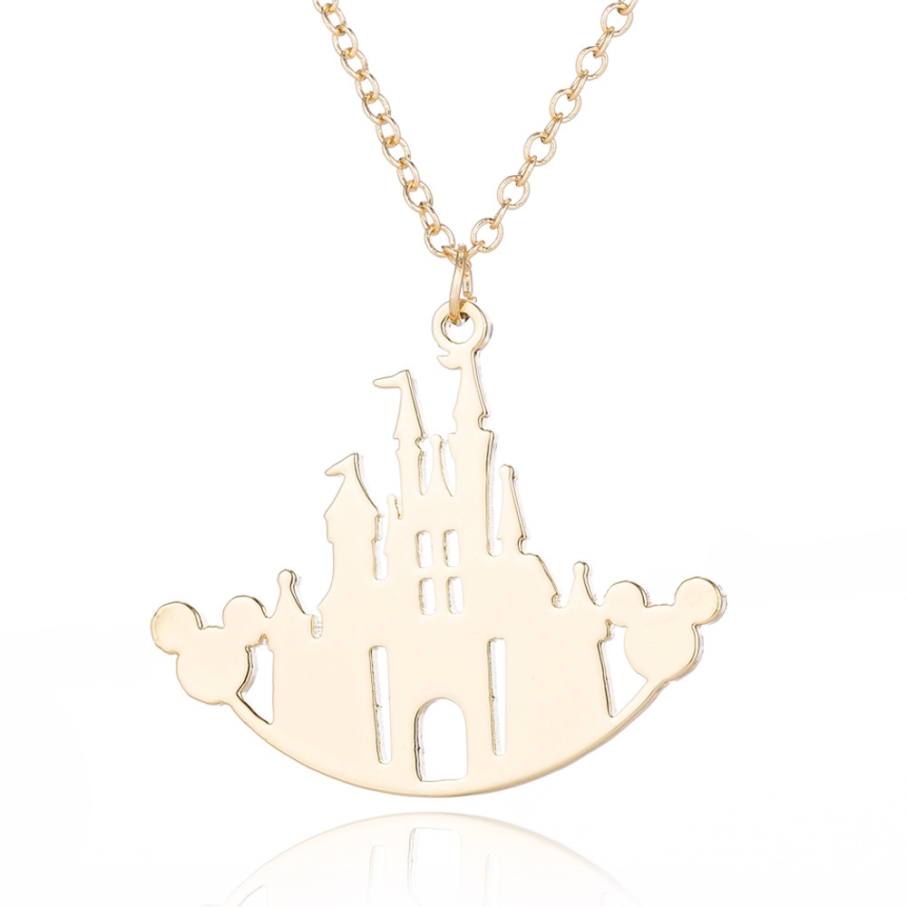 New Necklace Women Cartoon Paradise Castle Mickey Head ins Necklace Women Simple Design