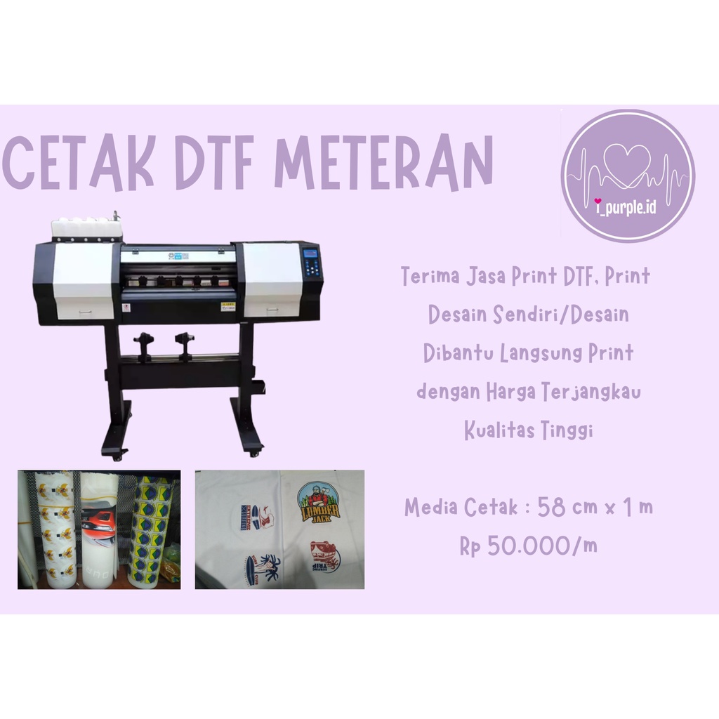 Print DTF Custom/ Cetak DTF Meteran / Sablon Digital / Siap Press