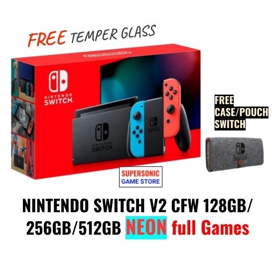 Nintendo Switch V2 128GB / 256GB / 512GB Neon / Grey (Full Games)