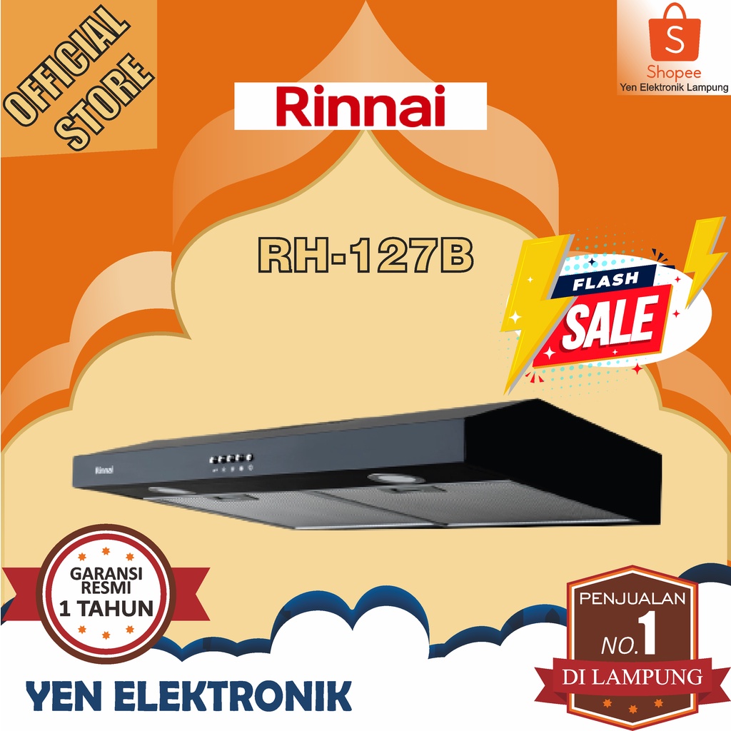 Jual Cooker Hood RINNAI RH 127B Penghisap Asap Kompor Rinnai Cooker ...