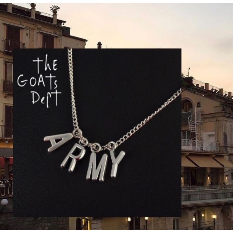 The Goats Dept Army Necklace / kalung bts jin rm jungkook v taehyung jhope jimin suga yoongi