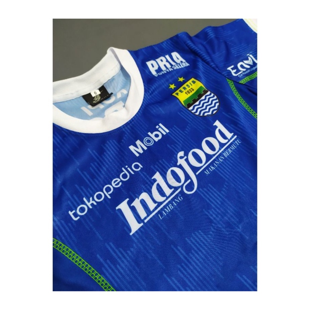 Kaos sepak bola anak jersey persib home soccer baju dan celana setelan t-shirt custom print outfit futsal seragam kostum olahraga pakaian apparel multi sport polos