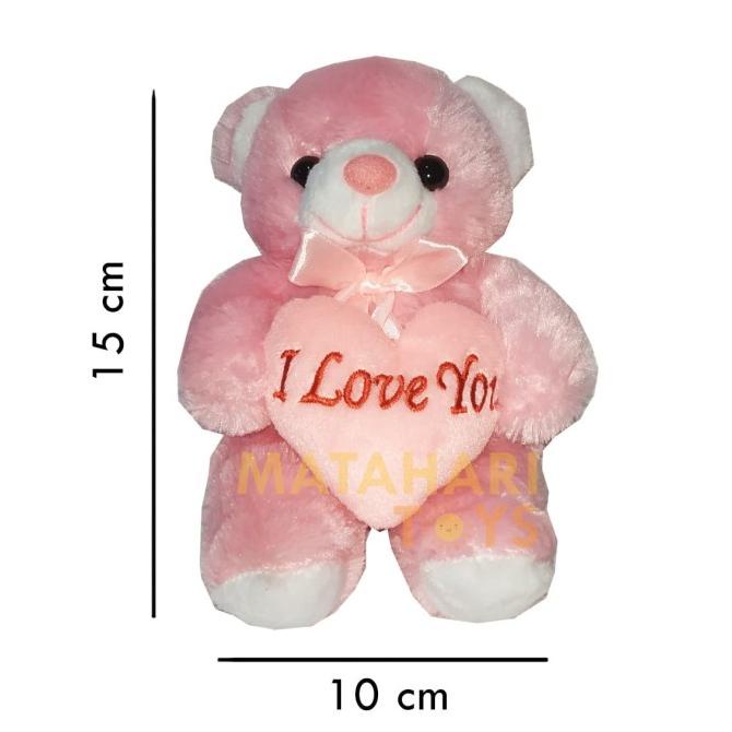 ;&;&;&;&] BONEKA BERUANG TEDDY BEAR PINK IMUT LUCU KECIL LOVE