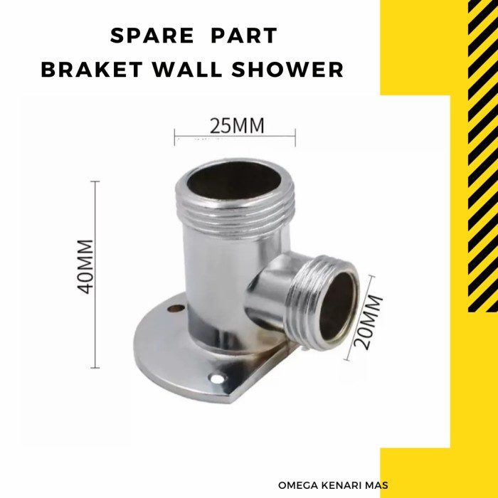 Holder Braket Wall Shower Bracket Dudukan Shower Tembok