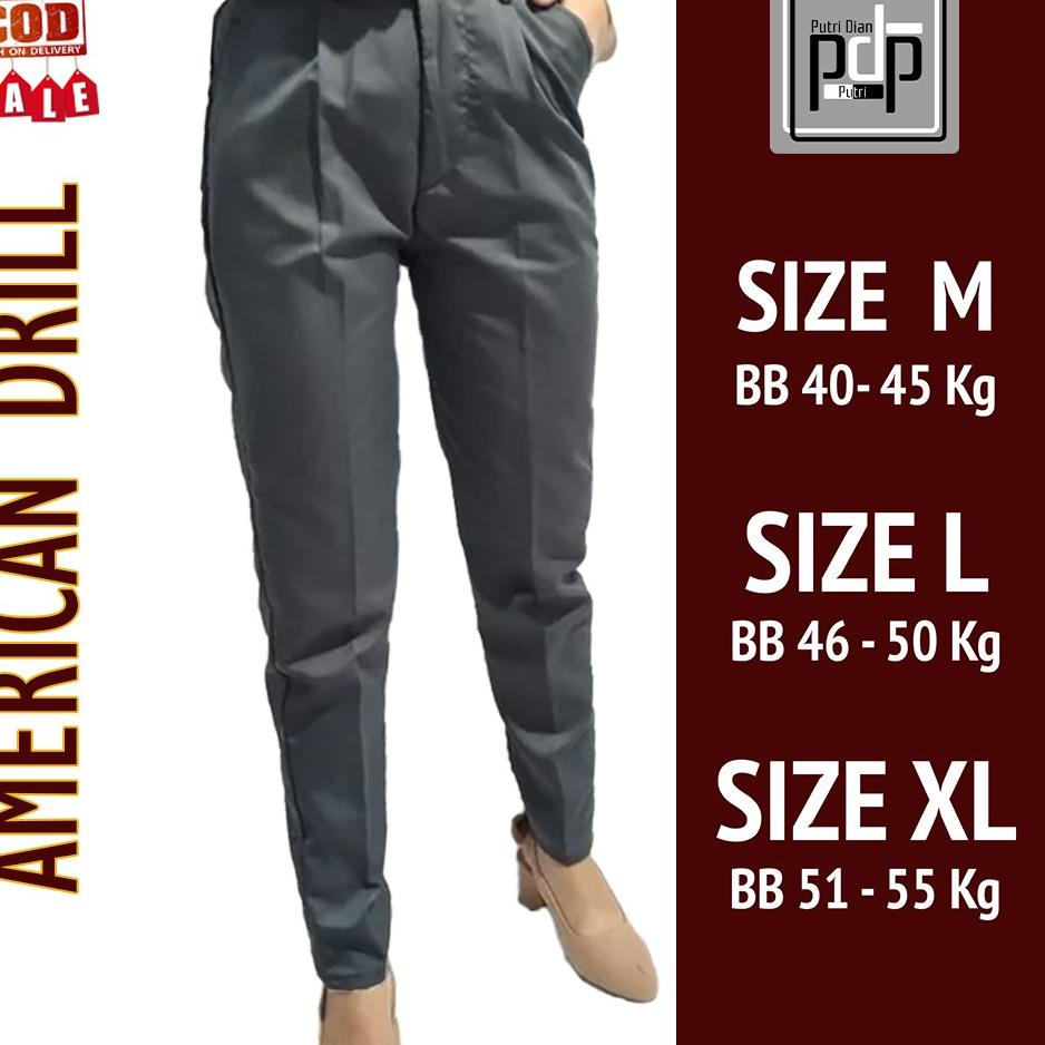 BAGGY PANTS AMERICAN DRILL (celana beggy pants |celana panjang bagy wanita) American  dril Unione ‣ 