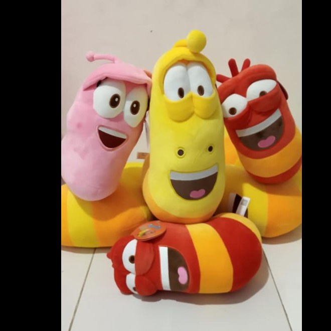 Kusus Hari Ini Boneka Plush Larva Pink Import Ukuran 35Cm Berkualitas